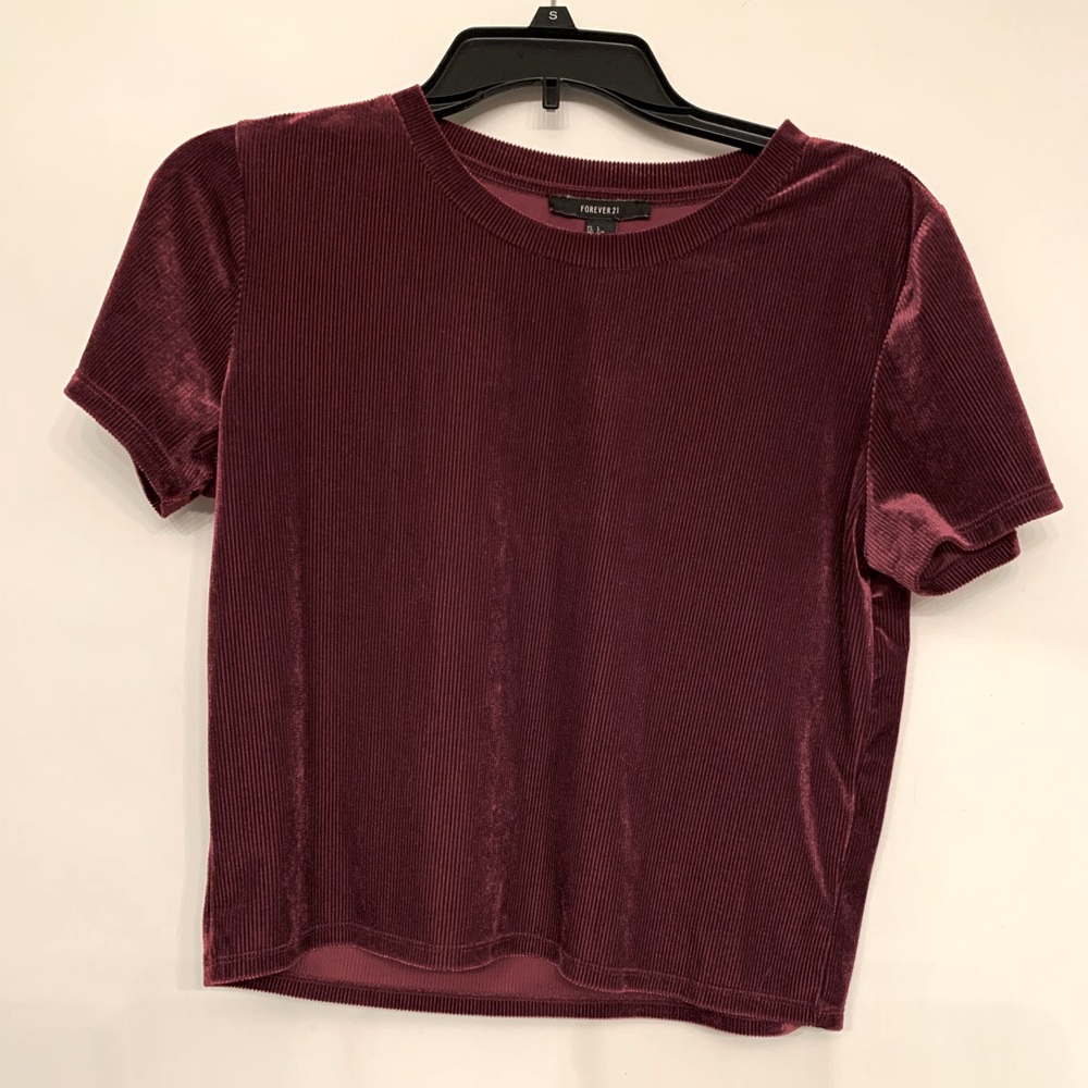 Velvet crop top